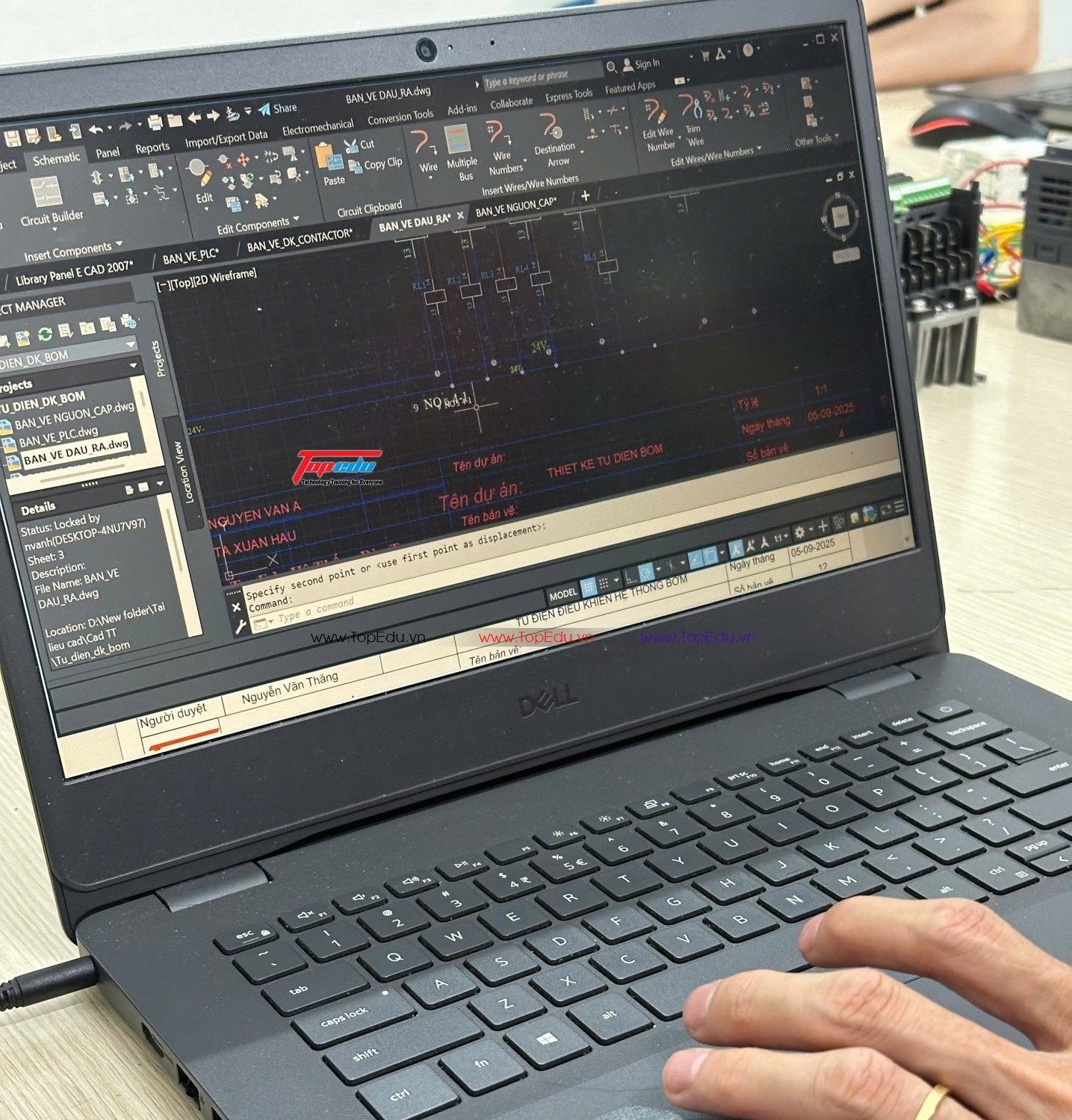 Thiết kế tủ điện trên Autocad Electrical